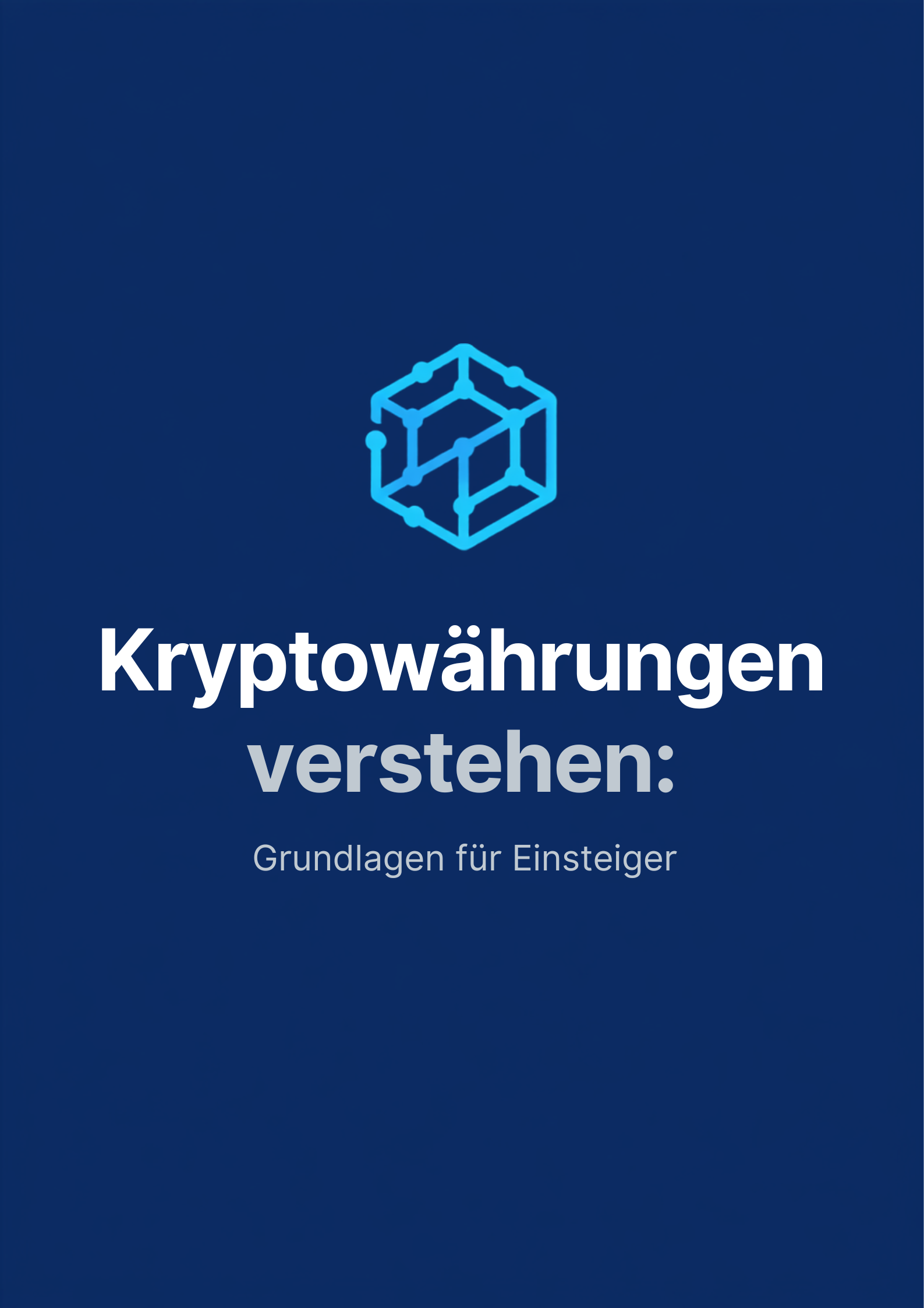 Kryptowährungen verstehen Cover