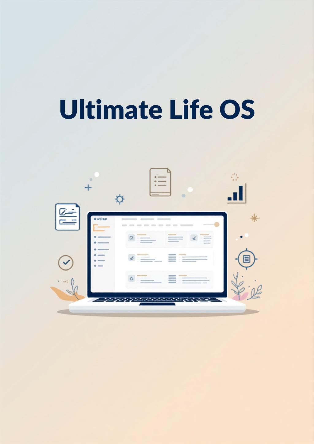 Notion Vorlage Ultimate Life OS Produktbild