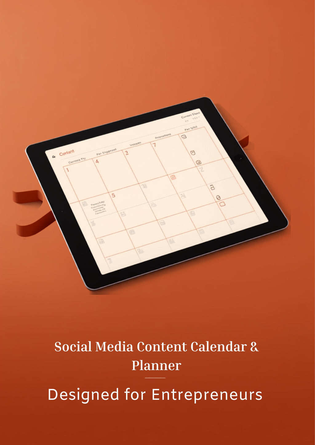 Social Media Content Kalender Vorlage Produktbild