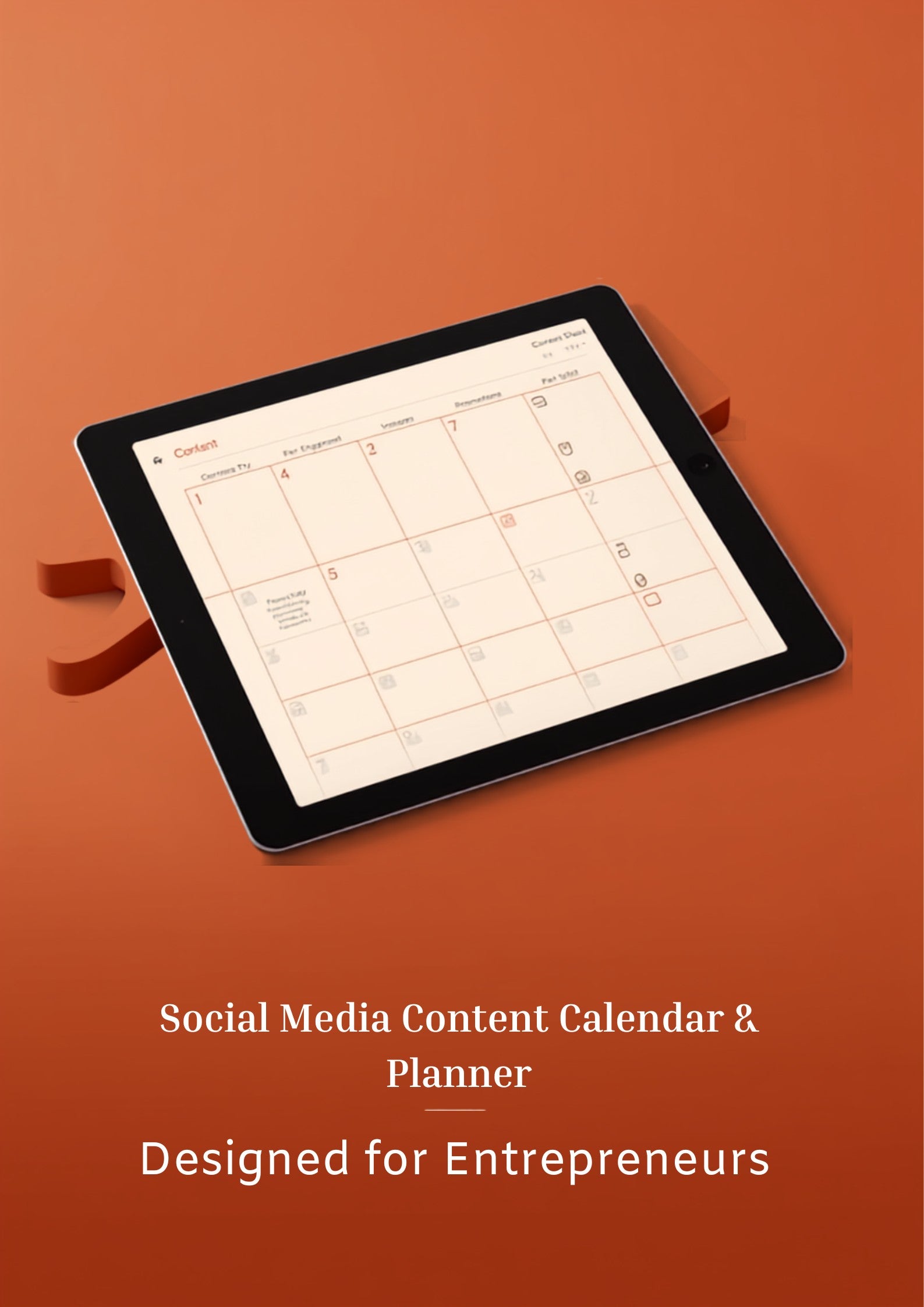 Social Media Content Kalender Vorlage Produktbild