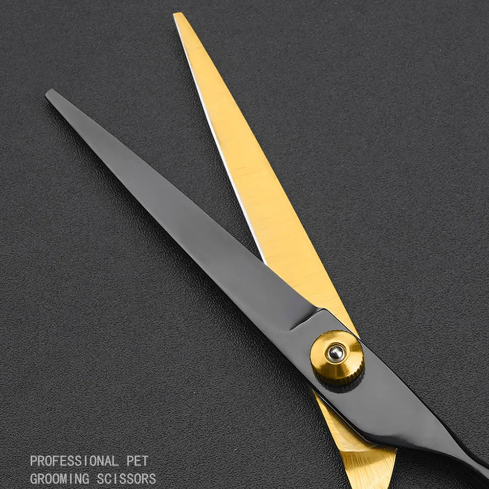 Stainless Steel Pet Scissors Useful Curved Scissors Dog Grooming Tools Dog Hair Cutting Scissors Pet Supplies Safety Pet Shears