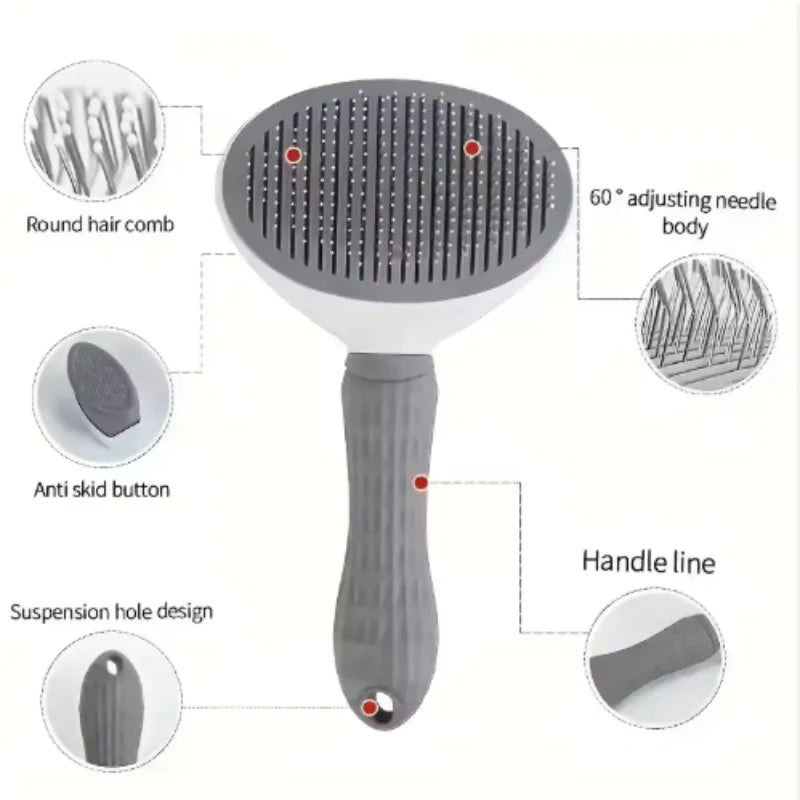 Pet Comb Stainless Steel Needle Comb Pet Dog Cleaning Brush Dog and Cat Hair Removal Floating Hair Cleaning Beauty Skin Care