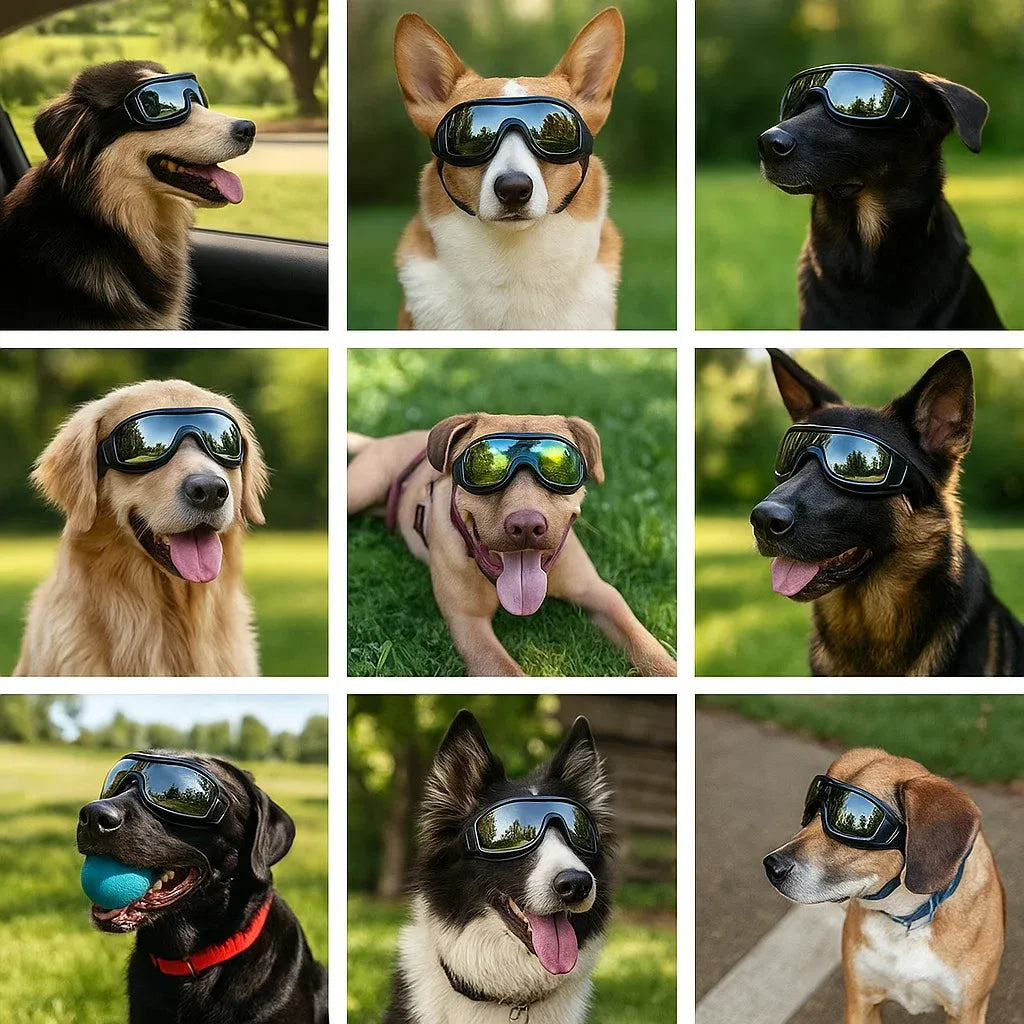 Skibrille Für Hunde Mit Uv-Schutz – Verstellbare Sonnenbrille