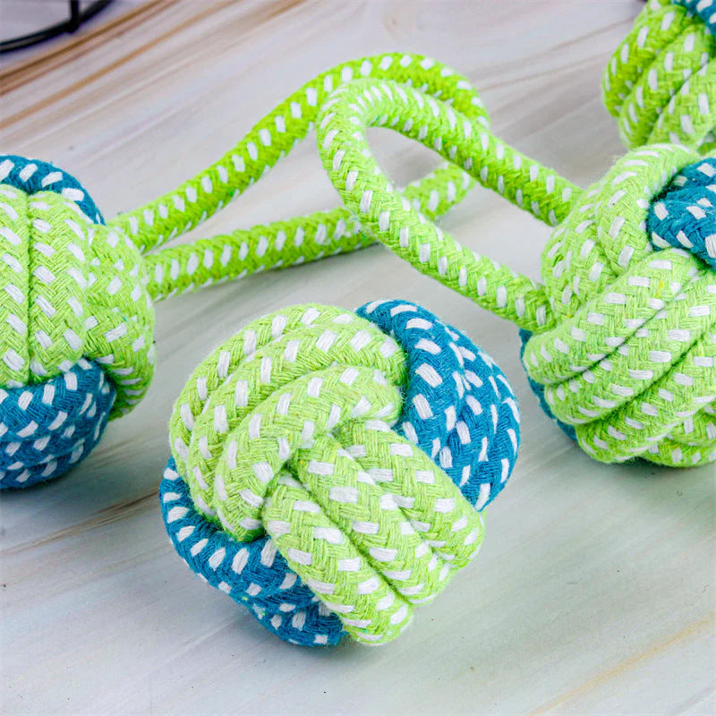 Dog Tugging Toy - Tug & Play Rope Ball