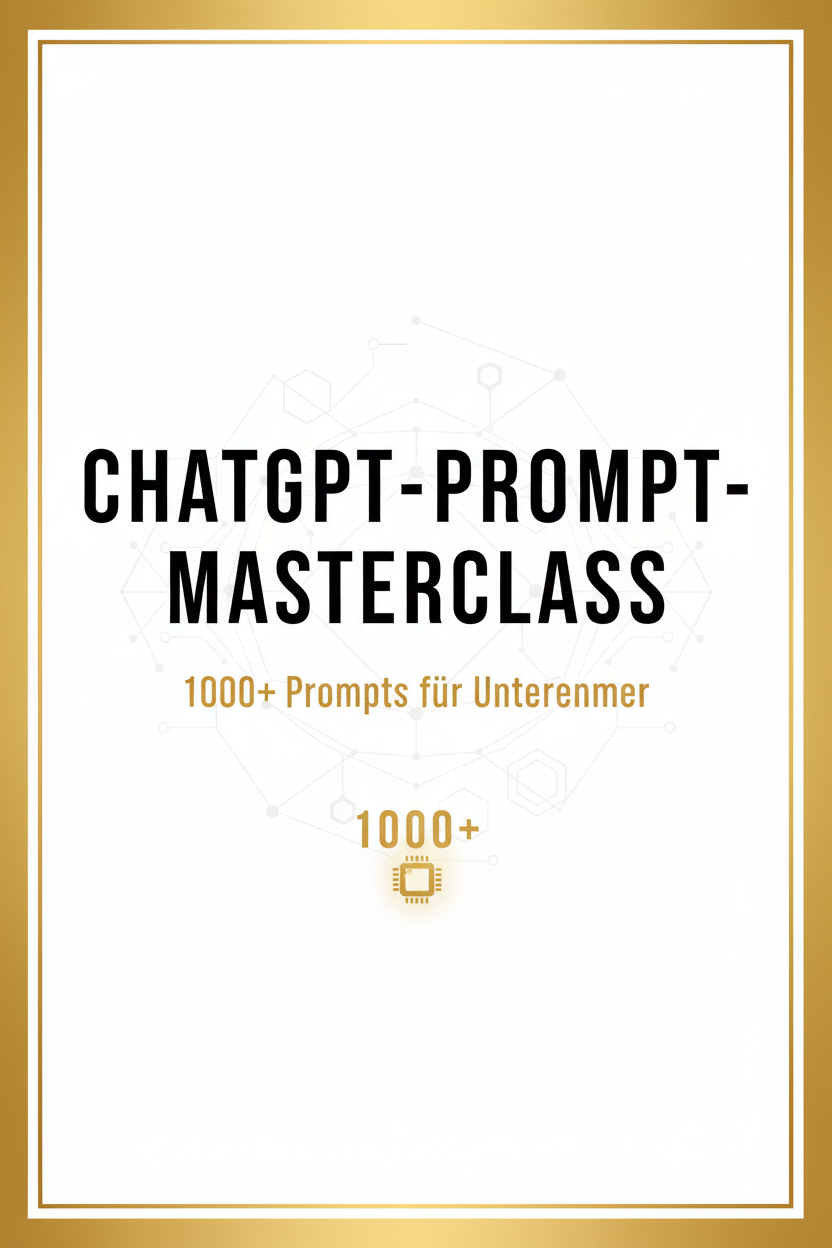 ChatGPT-Prompt-Masterclass: 1000+ Prompts für Unternehmer – Cover