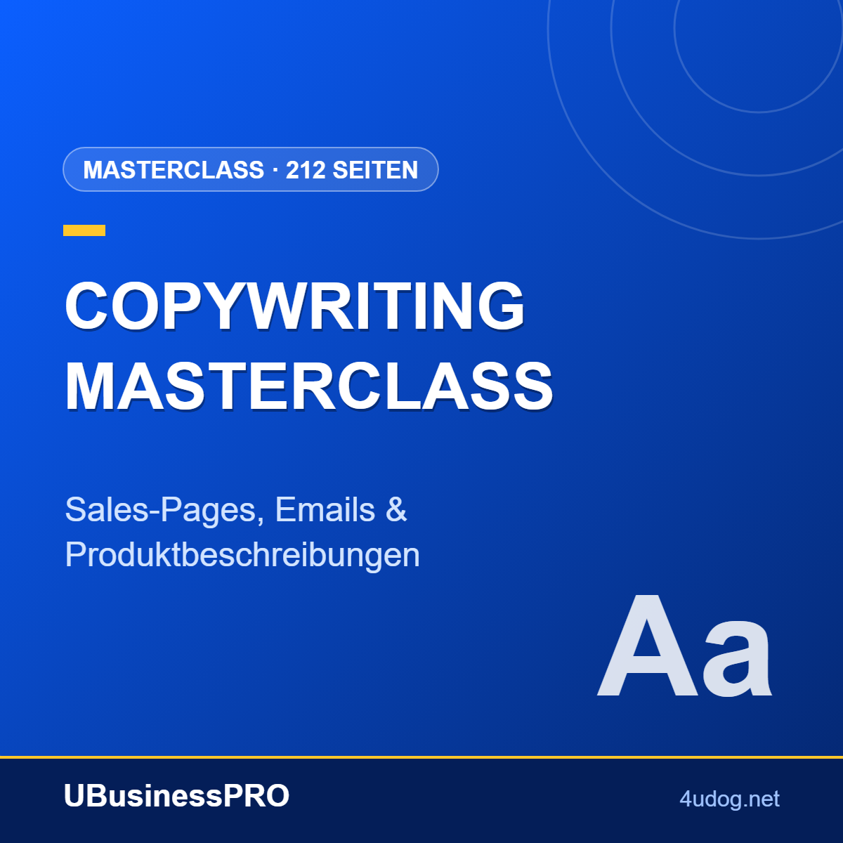 Copywriting Masterclass: Sales-Pages, Produktbeschreibungen & Emails – Cover