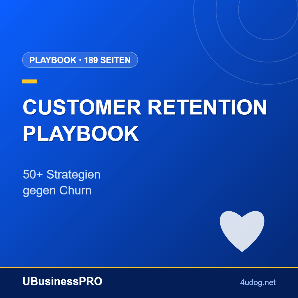 Customer Retention Playbook: 50+ Strategien gegen Churn – Cover
