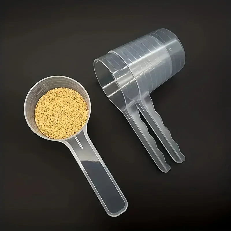 1Pc Transparent Pet Measuring Spoon with Scale Plastic Dog Cat Feeding Shovel Pet Tableware Supplies 50G 100Ml
