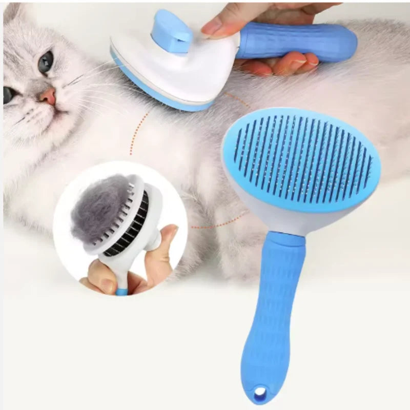 Pet Comb Stainless Steel Needle Comb Pet Dog Cleaning Brush Dog and Cat Hair Removal Floating Hair Cleaning Beauty Skin Care