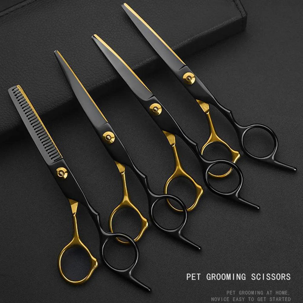 Stainless Steel Pet Scissors Useful Curved Scissors Dog Grooming Tools Dog Hair Cutting Scissors Pet Supplies Safety Pet Shears
