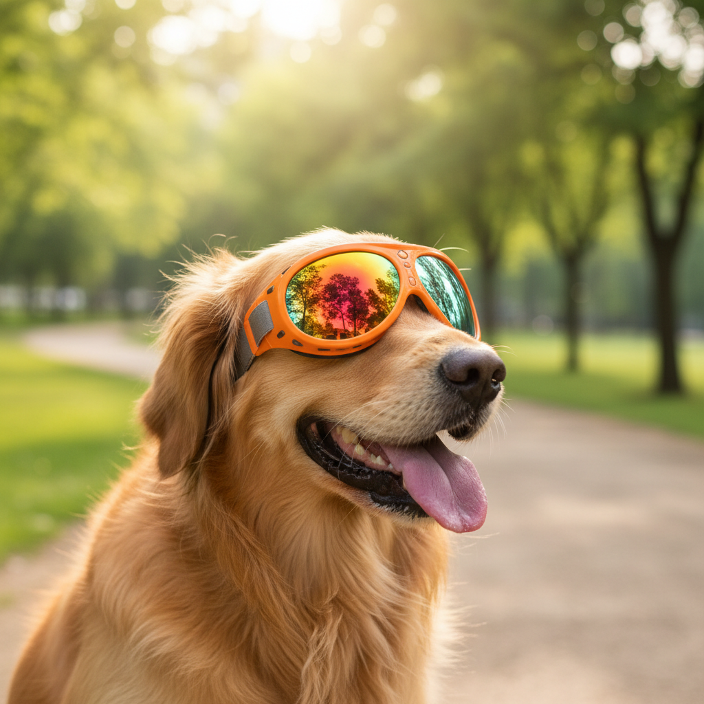 Hundeschutzbrille Orange Lifestyle