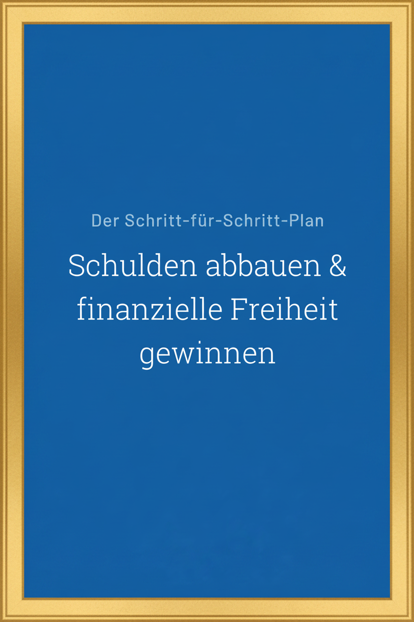 Schulden abbauen – goldener Rahmen