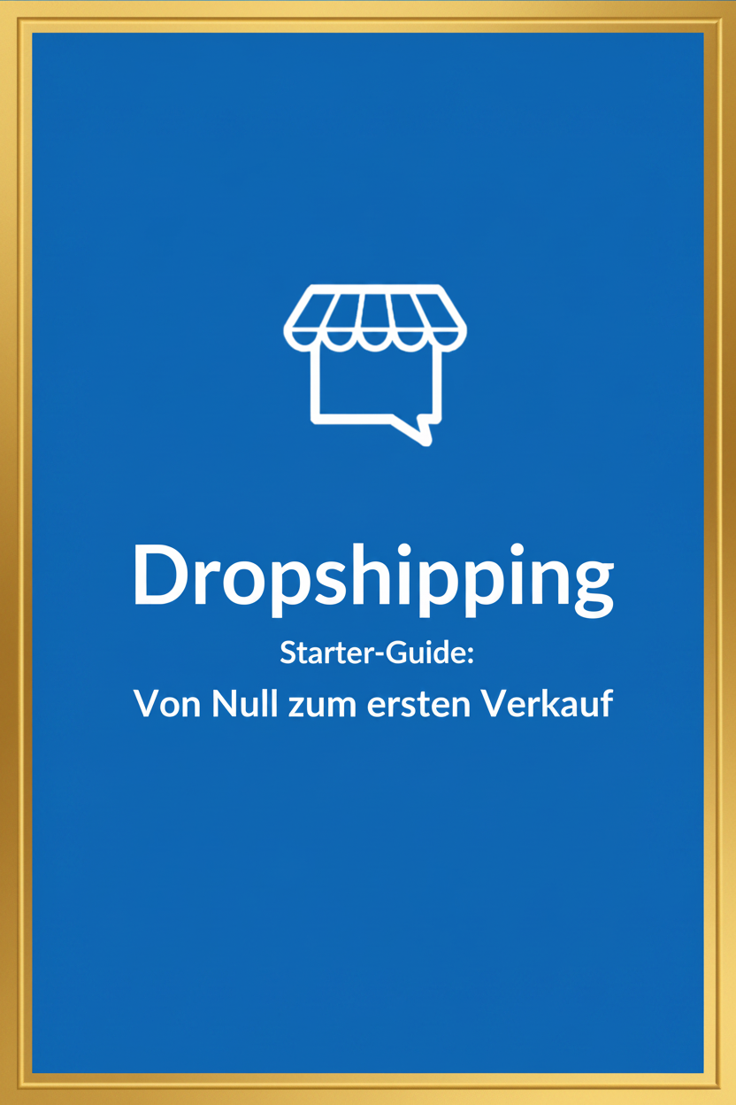 Dropshipping Starter-Guide – goldener Rahmen