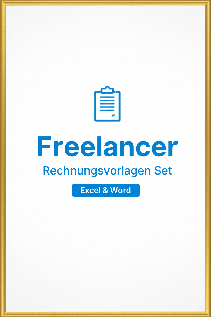 Freelancer Rechnungsvorlagen – goldener Rahmen