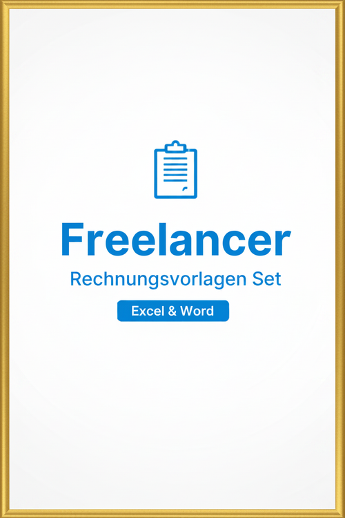 Freelancer Rechnungsvorlagen – goldener Rahmen