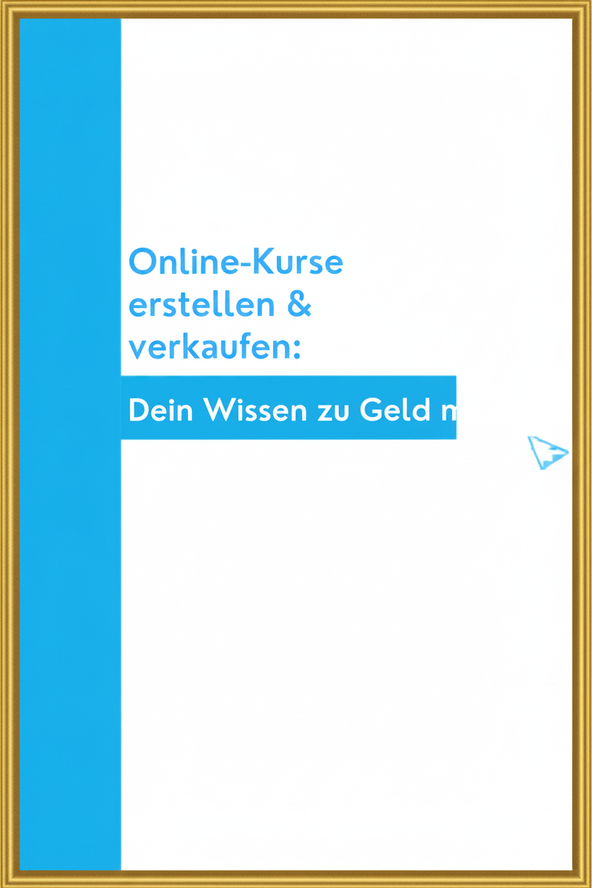 Online-Kurse erstellen – goldener Rahmen